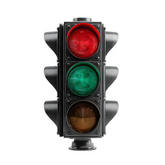 Traffic light with red and green 