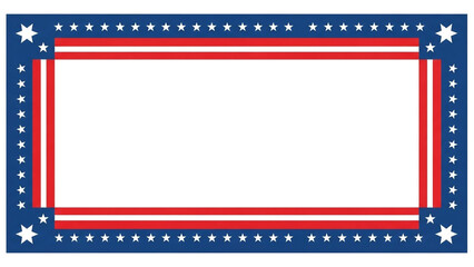 Stunning patriotic border frame design perfect for Fourth of July announcements, flyers, and vibrant political promotions