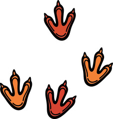 Obraz premium Dinosaur Footprints: A Prehistoric Journey Through Time.