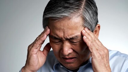 A Cinematic Sequence Portraying An Older Man Experiencing Intense Levels Of Discomfort