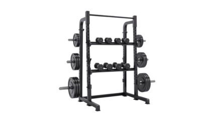 Home gym setup with weights and dumbbells, perfect for fitness enthusiasts and strength training, build your dream workout space today!