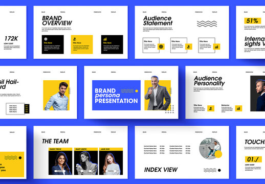Brand Persona Presentation Template Layout