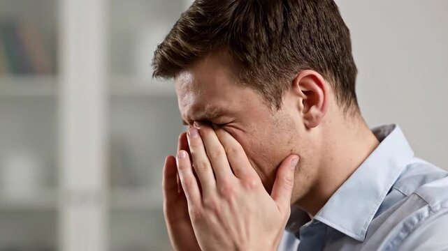 A Person Displays Symptoms of Illness and Physical Discomfort Over A Period of Time