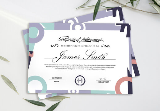 Modern Certificate Template