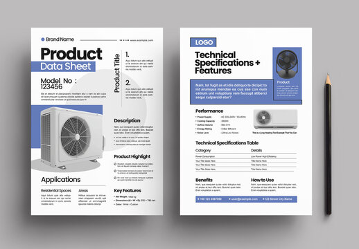 Modern Technical Product Data Sheet Specification Sheet