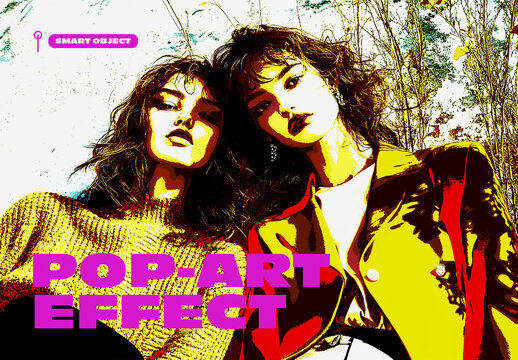 Pop Art Photo Effect Template for Vibrant Retro Portraits