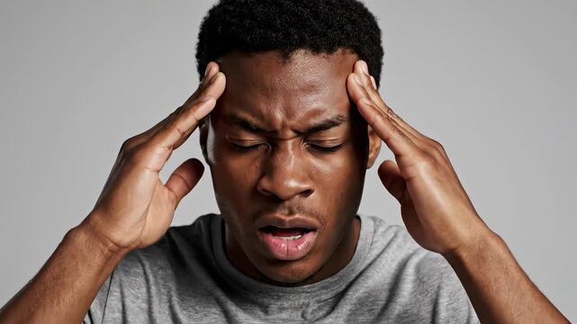 A Person Experiencing Distress, Unhappiness and Painful Moment, Emotional Expression