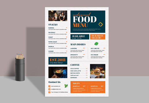 Simple Vintage Menu