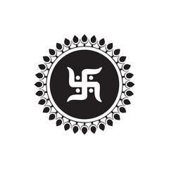  Swastika Symbol in mandala