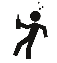 Drunk human icon