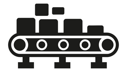 Smart conveyor system with boxes moving, automated material transport technology, industrial automation, logistics solut