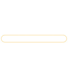 Orange rounded rectangular outline graphic for an empty search bar or text input field, a minimalist user interface element