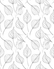 Black and white leaf pattern design on a white background (1)