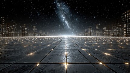 vast, three-dimensional digital matrix, with glowing cubes of data being constantly rearranged and optimized by an invisible algorithm, dynamic resource allocation 