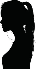 Elegantly simple female silhouette portrait capturing essence of feminine grace and form