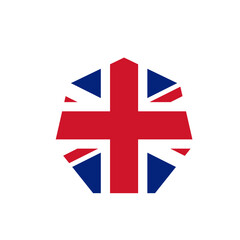 United Kingdom flag_Octagon shape in icon
