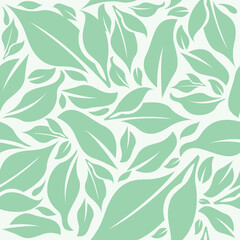 Minimalist colorful leaf seamless pattern. floral leaf background. Tropical floral leaf pattern vector