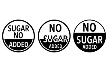 NO SUGAR ADDED SET VECTOR LOGO SIGN