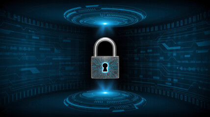 Secure Electronic Device Amidst Glowing Digital Interface Representing Advanced Data Encryption And High Tech Cybersecurity Solutions In Modern Era