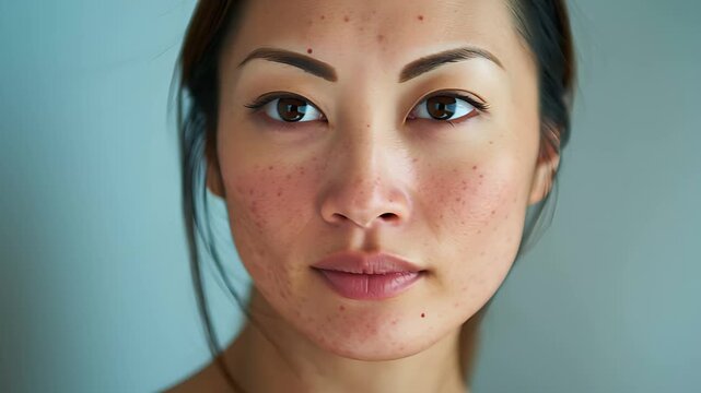  女性 横顔 肌荒れ シミ そばかす すっぴん 皮膚科 美容 悩み