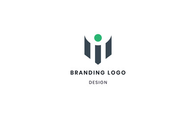 Creative I M Logo, Flat Modern Design