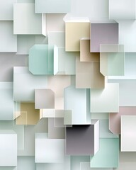 Obraz premium Abstract 3D Cubes Floating Background