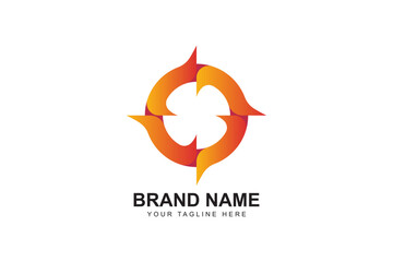 Modern abstract logo design icon. Letter O logo template