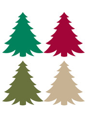Red Green Abstract Christmas Tree 