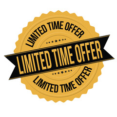 Limited time offer golden badge,emblem or label