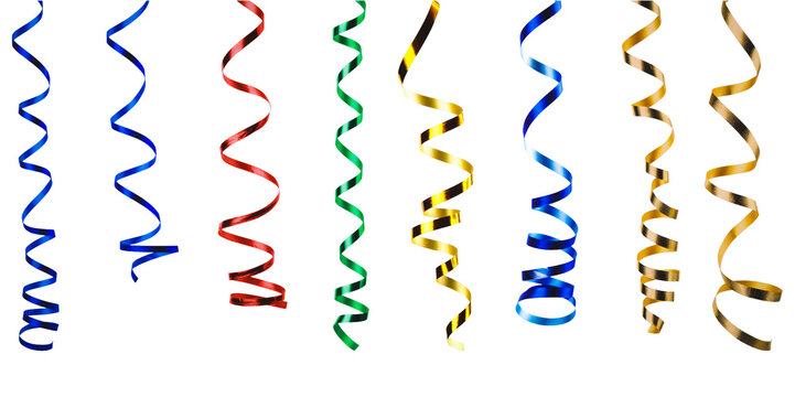 set of colorful ribbons for decoration