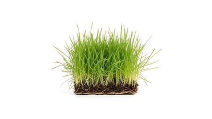 green grass isolated on white
