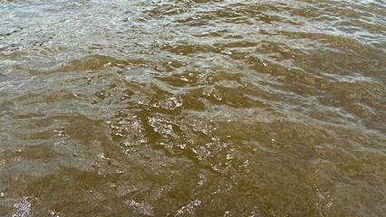 Close up the river and sunlight reflection, Background image