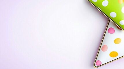 Party Hats Over White Background