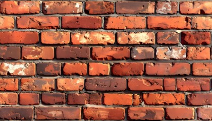 Obraz premium Weathered Red Brick Wall Texture