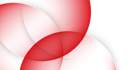 Dynamic Red Overlapping Abstract Circles Background. Modern Geometric Connection Template. Suit for banner, web, brochure, pamflet and presentation