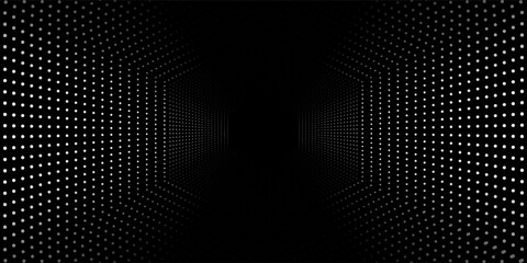 Abstract dark space with glowing dots shape decoration. Modern graphic design element dotted line style wallpaper neutral modern light digital