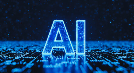 AI technology concept in digital, representing the forefront of technological innovation and artificial intelligence.