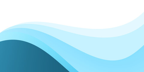 Deep Blue Abstract Wave Layers Background. Modern Ocean or Water Flow Template.