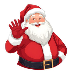 Running Cartoon Santa Carrying Gift Bag