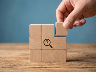 business research and investigation symbol with search icon