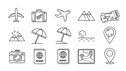 travel icon vectors