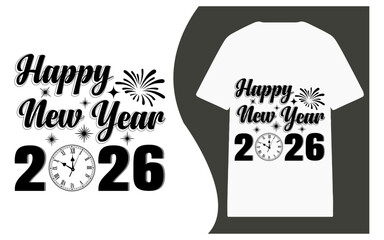 Happy New Year 2026 T-Shirt Design