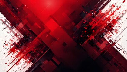 Abstract red geometric vector background with dynamic shapes, perfect for posters, cover designs, advertisements, and creative digital projects