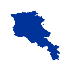 Obraz premium Armenia blue map. Armenia map vector. Armenia map on white background for educational materials, infographics, presentations, data visualization, travel graphics, and digital mapping projects