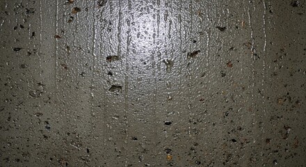 Wet concrete surface with water droplets creating a textured background for construction and industrial design applications