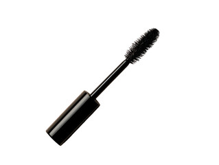 Capturing the essence of elegant mascara application on transparent background