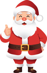 Santa Claus Giving Thumbs Up for Christmas