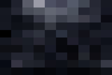 Digital mosaic pattern displaying various shades of dark gray, black, and subtle deep blue squares, forming a pixelated abstract background texture.
