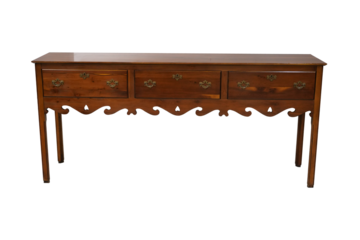 Traditional Wooden Console Table with Ornate Drawers
