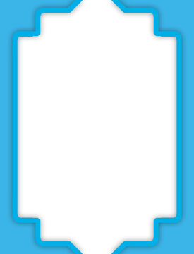 islamic blue square frame